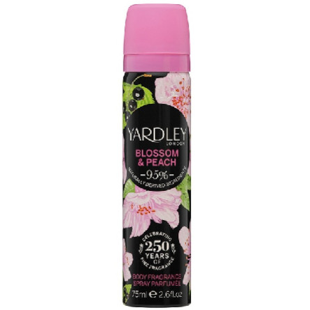 Парфумований дезодорант для жінок Yardley Blossom & Peach Deodorising Body Spray 75 мл