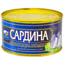 Косерва рибна Аквамир скумбрія стерилізована натуральна з додаванням олії 230г mini slide 1
