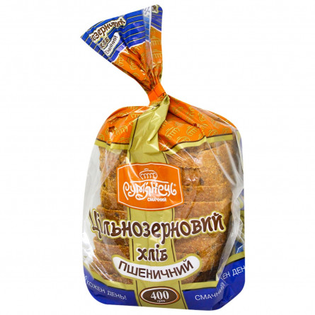 Хлеб Румянец пшеничный цельнозерновой нарезанный 400г slide 1