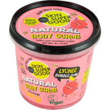 Зволожуючий скраб для тіла Planeta Organica Natural Body Scrub Skin Super Good Lichee Bubble Gum 360 мл mini slide 1