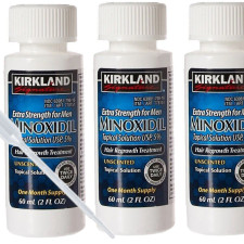 Лосьйон Kirkland Minoxidil для росту волосся і бороди 3 флаконів + дозатор mini slide 1