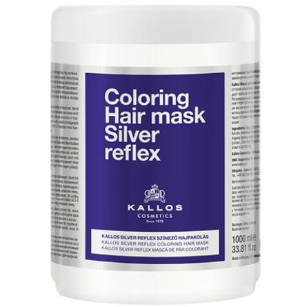 Маска для волос Kallos Coloring Hair Mask Silver Reflex 1 л