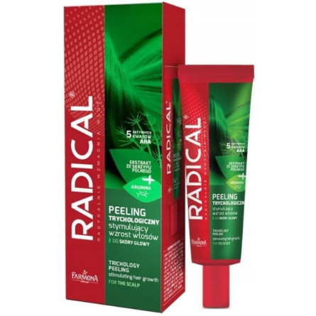 Пілінг для шкіри голови Farmona Radical Vegan для стимулювання росту волосся 75 мл slide 1