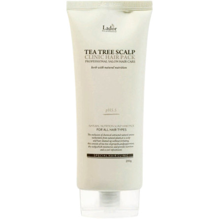 Маска для шкіри голови La'dor Tea Tree Scalp Clinic Hair Pack з екстрактом чайного дерева 200 мл slide 1
