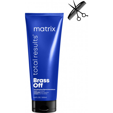 Професійна маска Matrix Total Results Brass Off для нейтралізації жовтизни знебарвленого та фарбованого волосся 200 мл