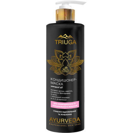 Кондиціонер-маска для пошкодженого та фарбованого волосся Triuga Ayurveda Professional Home Care Глибоке відновлення і живлення 500 мл