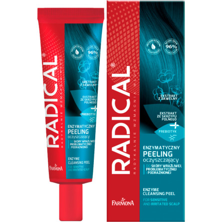Энзимный пилинг Farmona Radical Med Очищающий для чувствительной и раздраженной кожи головы 75 мл