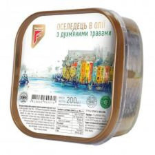 Оселедець Flagman філе-шматочки в олії з духмяними травами 200г mini slide 1