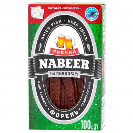 Форель Пивной Nabeer филе-соломка солено-сушеная 100г