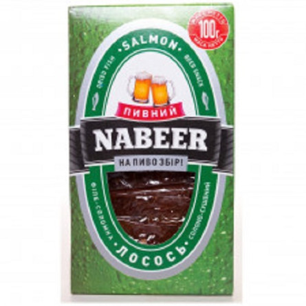 Лосось Пивной Nabeer филе-соломка солено-сушеная 100г