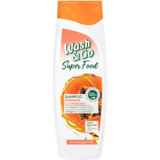 Шампунь Wash&Go SuperFood Папайя і Моринга для пошкодженого волосся 400 мл mini slide 1