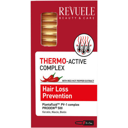Термоактивний комплекс для волосся Revuele Профілактика випадіння в ампулах 5 мл х 8 шт