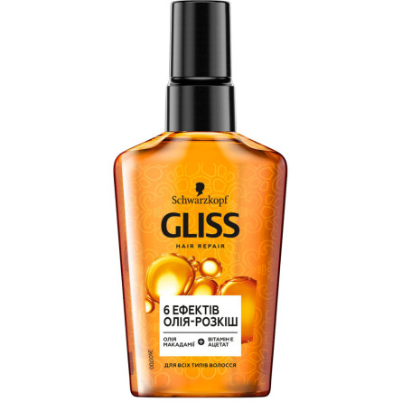 Масло-роскошь GLISS 6 эффектов для всех типов волос 75 мл slide 1
