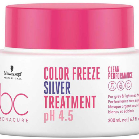Маска Schwarzkopf Professional BC Bonacur Freeze Silver для нейтралізації небажаної жовтизни волосся 200 мл