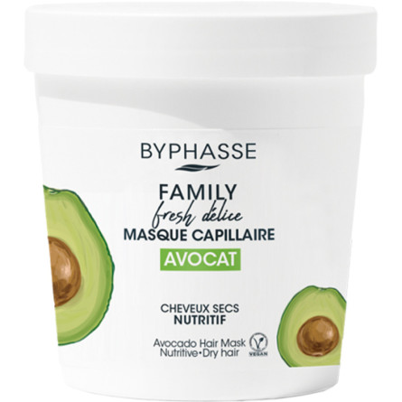 Маска для волосся Byphasse Family Fresh Delice з авокадо для сухого волосся 250 мл