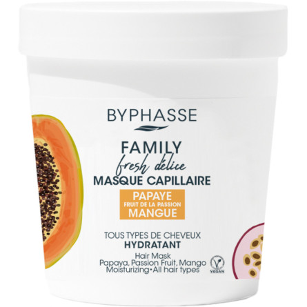 Маска для волосся Byphasse Family Fresh Delice з папайєю, маракуєю і манго для всіх типів волосся 250 мл slide 1