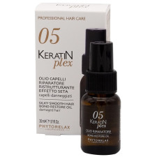 Відновлювальна олія-шовк для волосся Phytorelax Laboratories Keratin Plex Bond Restore з гідролізованим кератином 30 мл mini slide 1