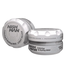 Тонувальний крем-віск Nishman C1 Lightsilver Hair Premium Coloring Wax 150 мл mini slide 1