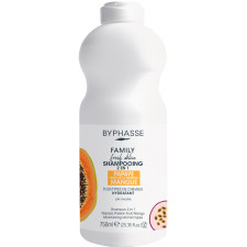 Шампунь Byphasse Family Fresh Delice 2в1 с папайей, маракуйей и манго для всех типов волос 750 мл mini slide 1