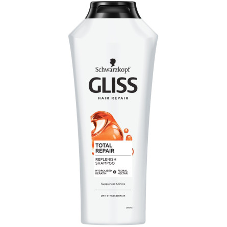 Шампунь GLISS Total Repair для сухого та пошкодженого волосся 400 мл
