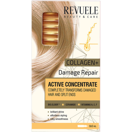 Концентрат Revuele Коллаген + Восстановление объем для активации роста волос в ампулах 5 мл х 8 шт