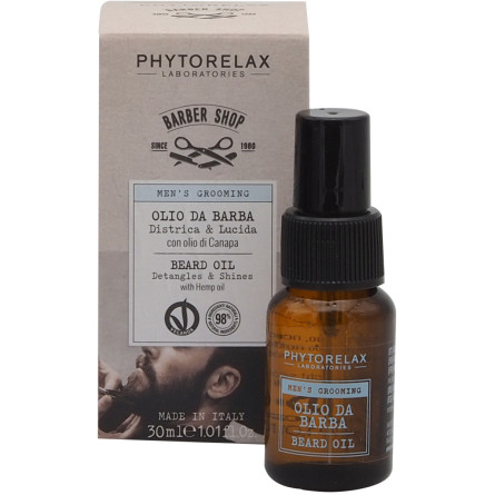 Масло для бороды смягчающее Phytorelax Laboratories Vegan & Organic Men`s grooming 30 мл