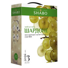 Вино Shabo Шардоне біле сухе ординарне столове сортове 13% 3л mini slide 1