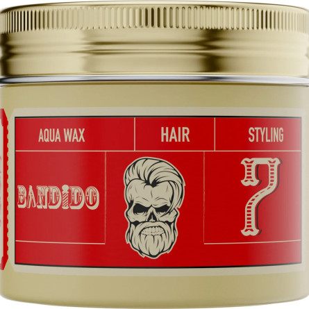 Воск для укладки волос на водной основе сильной фиксации Bandido Aqua Wax 7 Strong Red 125 мл