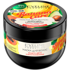 Маска Eveline Food for Hair Banana Care Защита цвета и восстановление 500 мл mini slide 1