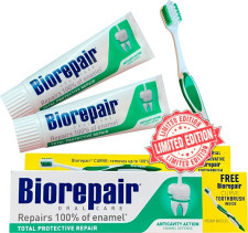 Набір Biorepair Абсолютний захист та відновлення 2 зубні пасти + 1 зубна щітка mini slide 1
