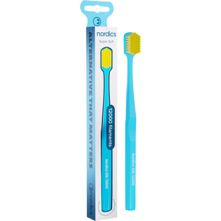Зубна щітка преміальна Nordics Silk 1200 Blue/Yellow Синя/жовта