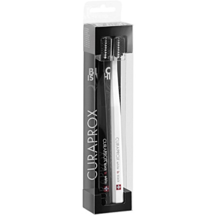 Набор зубных щеток Curaprox White is Black Duo Ultrasoft Ультра-мягкие d 0.10 мм slide 1