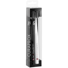 Набор зубных щеток Curaprox White is Black Duo Ultrasoft Ультра-мягкие d 0.10 мм mini slide 1