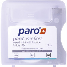 Зубная нить Paro Swiss riser-floss вощеная с мятой и фторидом 50 м mini slide 1