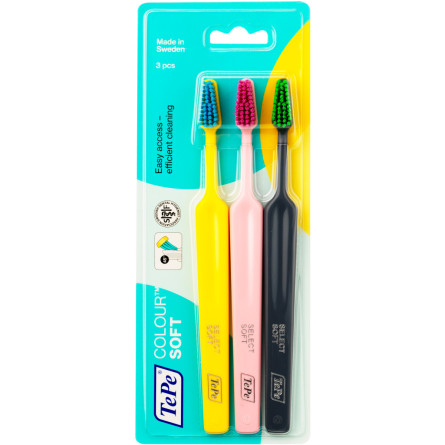 Набір зубних щіток TePe Colour Select Soft 3 шт (322283)