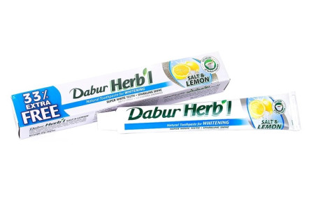 Зубна паста Dabur Herb'l Вибілювальна сіль і лимон 60 г + 20 г