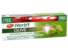 Зубная паста Dabur Herb'l Оливки 150 г + щетка mini slide 1