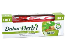 Зубная паста Dabur Herb'l Ніім 150 г + щетка mini slide 1