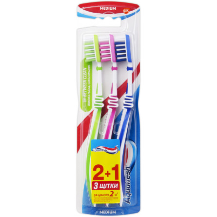 Зубна щітка Aquafresh In-between Clean Medium *3