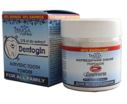 Зубний порошок Triuga Дентогін для захисту від карієсу 65 г