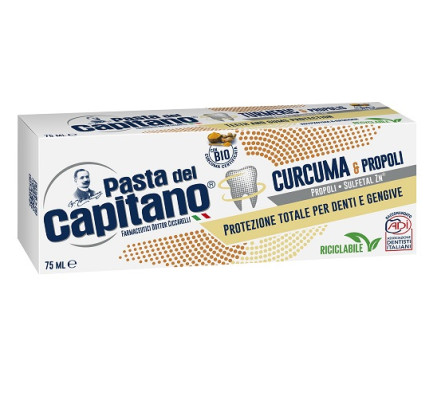 Зубна паста Pasta del Capitano TurmericPropolis з куркумою та прополісом 75 мл