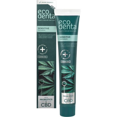 Зубная паста Ecodenta Expert Line Sensitive с CBD и пробиотиками 75 мл