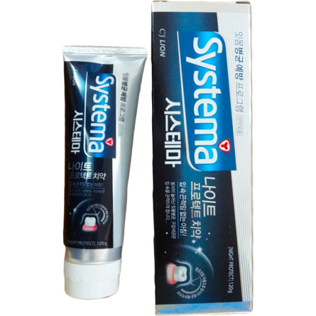 Зубна паста Lion Systema нічна антибактеріальний захист 120 г