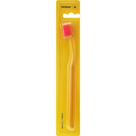 Зубна щітка Spokar Plus Середня Жовта (8593534341814_жовта)