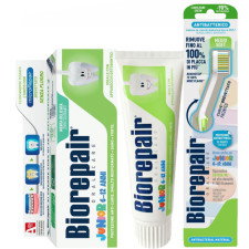 Комплекс Biorepair Зубна паста Джуніор 75 мл + Зубна Щітка Джуніор 7-14 років mini slide 1