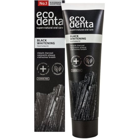 Зубная паста Ecodenta Expert Line Blacl Отбеливающая с черным углем 75 мл
