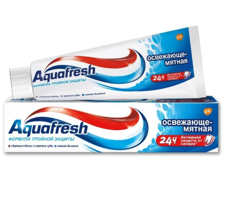 Зубна паста Aquafresh освіжаюча-м'ятна, сімейна 100 мл slide 1