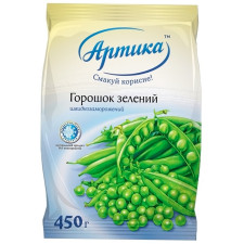 Горошок зелений Артика заморожений 450г mini slide 1