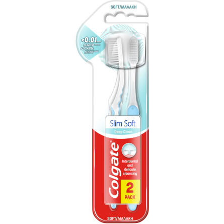 Зубна щітка Colgate Slim Soft для захисту ясен 2 шт slide 1