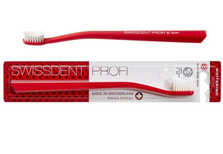 Зубна щітка Swissdent Profi Whitening світло-червона (19.515)